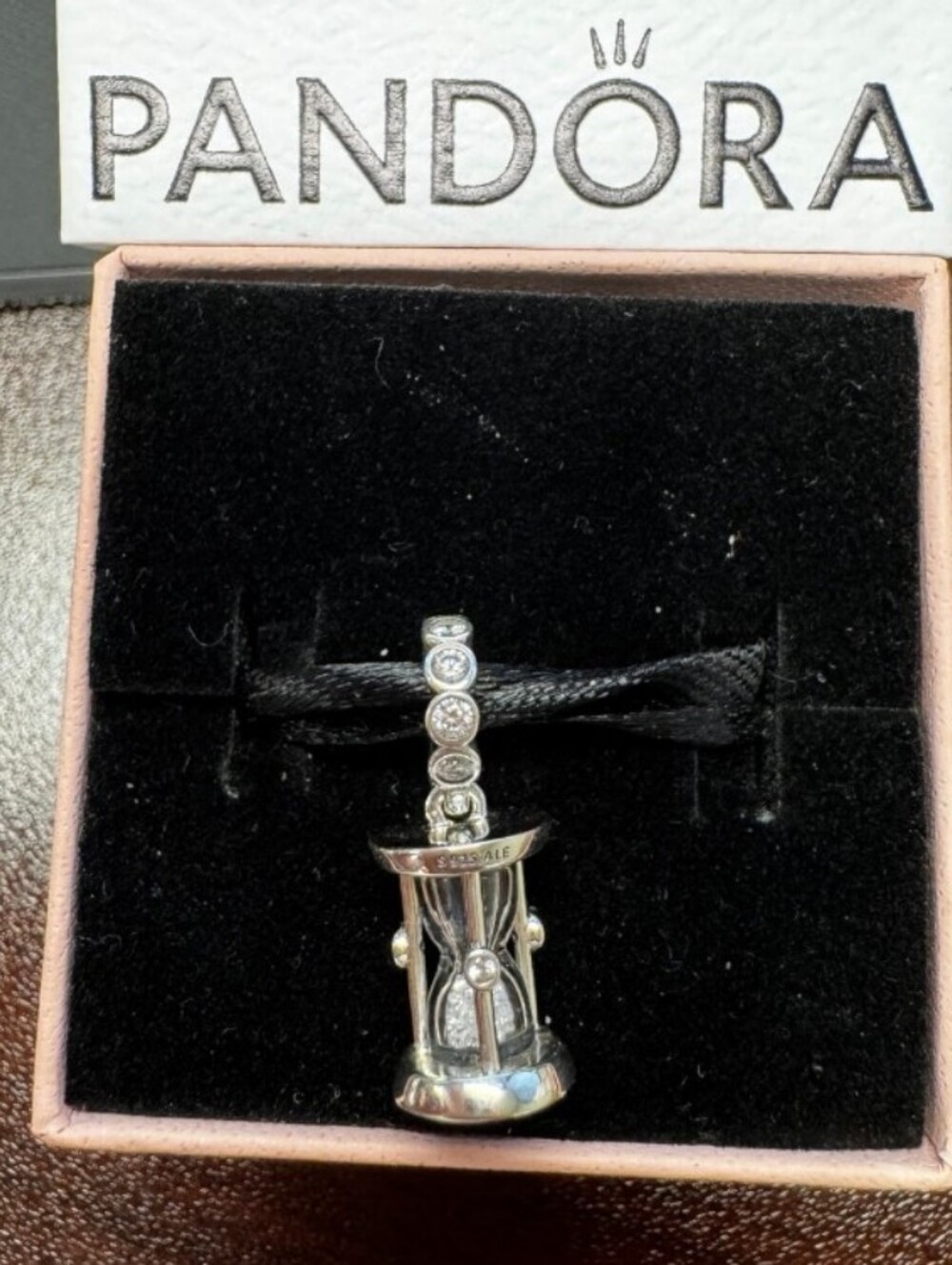 Pandora Authentic "Time is Precious" Sterling Silver Charm